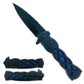 3.75" Weave Pattern Knife with ABS Handle