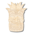 Unfinished Wood Etched Big Tiki Shape | Paint By Line Crafts | up to 30" DIY