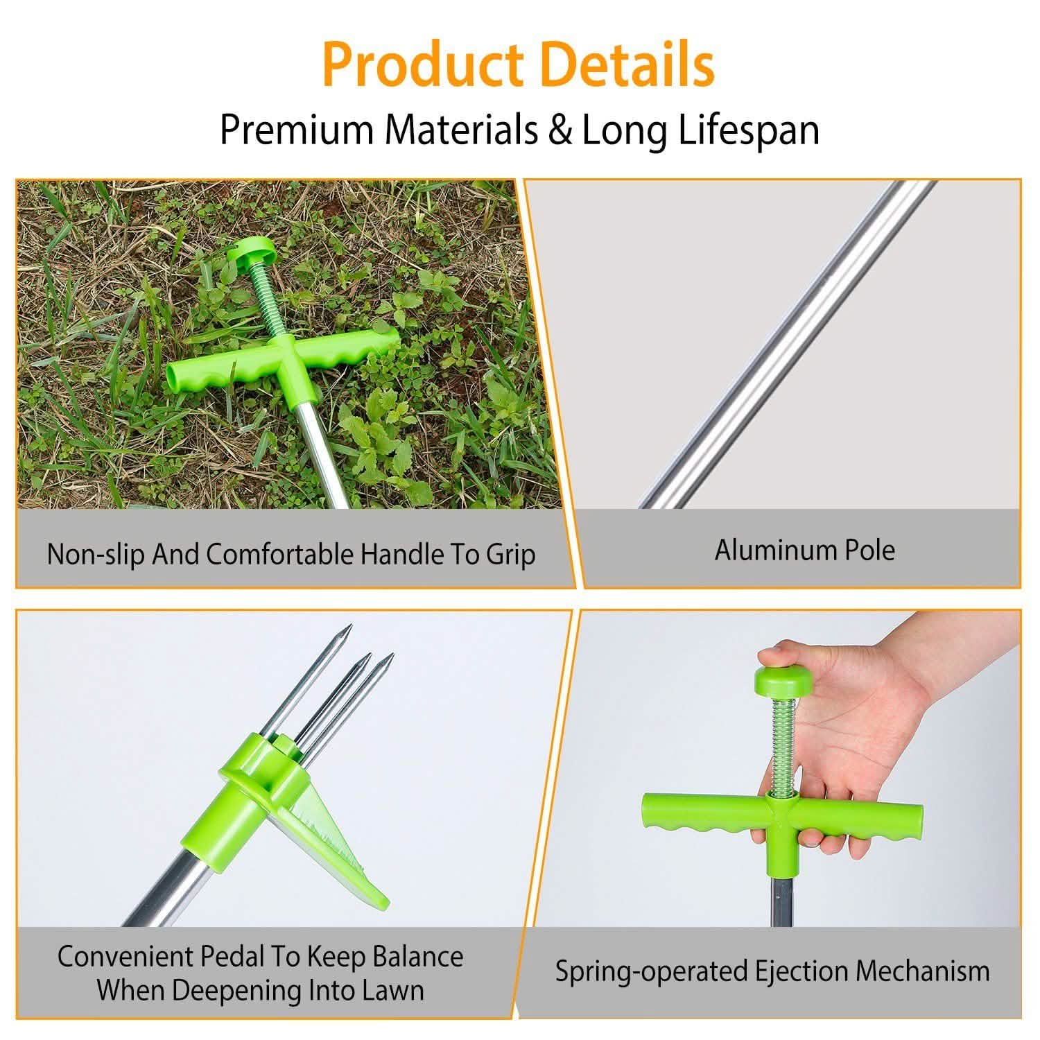 38.98" Weed Puller Twister Stand Up Root Removal