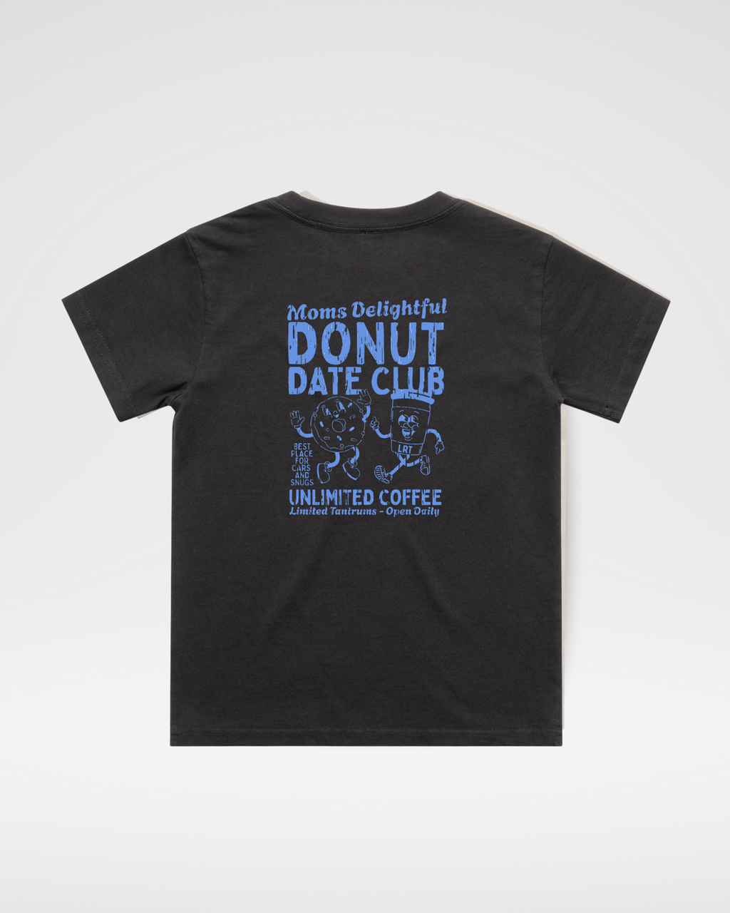 MOMS DONUT DATE CLUB TEE - FADED BLACK