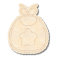 Unfinished Wood Etched Bib Shape | Paint By Line Crafts | up to 30" DIY
