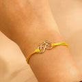 Handmade Braided Adjustable Bracelet with Bike Charm