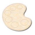 Unfinished Wood Etched Paint Palette Shape | Paint By Line Crafts | up to 30" DIY