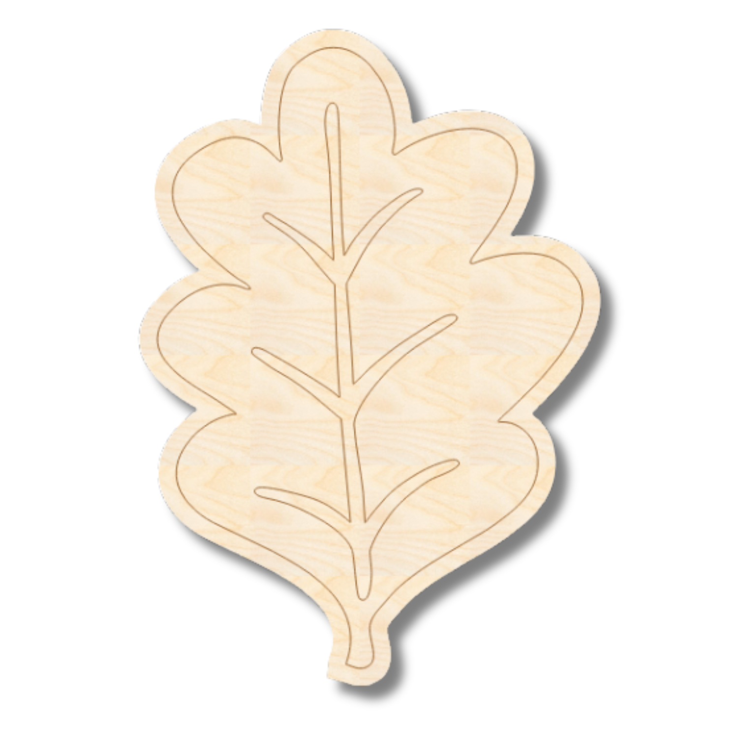 Unfinished Wood Etched Fall Leaf Shape | Paint By Line Crafts | up to 30" DIY