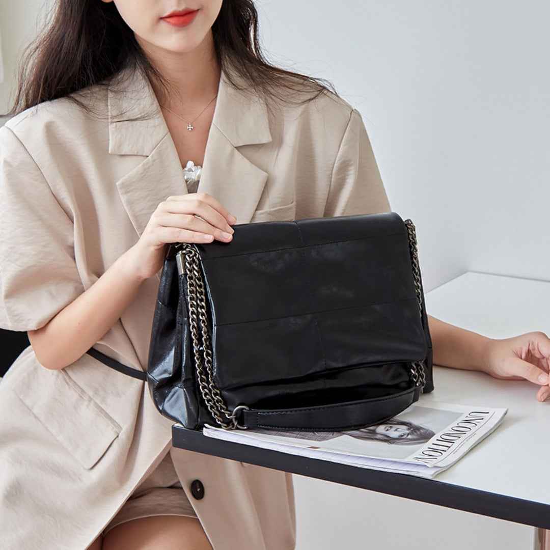 Crossbody shoulder quilted large capacity bag women, versatile commuter bag, chain crossbody bag, shoulder bag