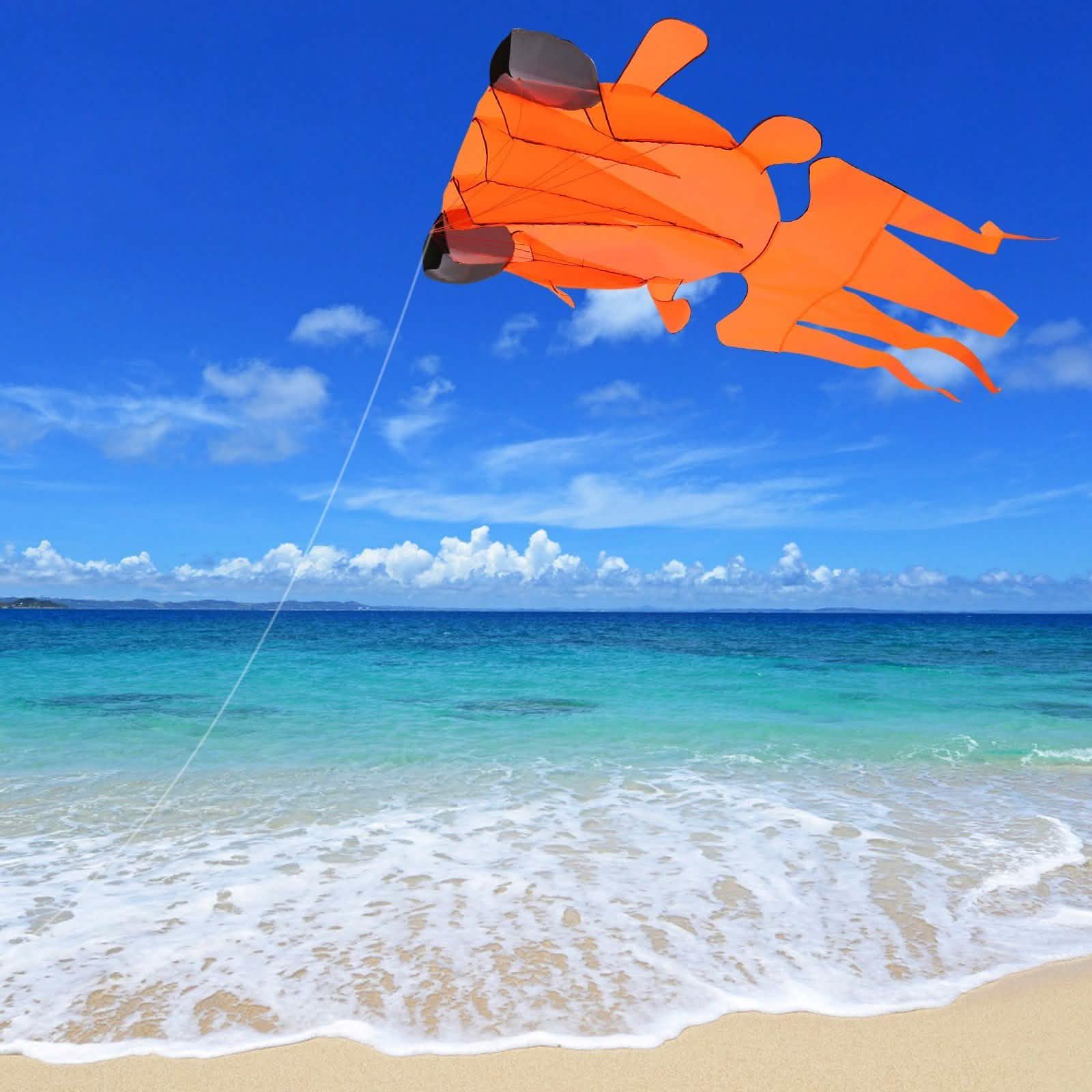 3D Kite Easy to Fly Orange Goldfish