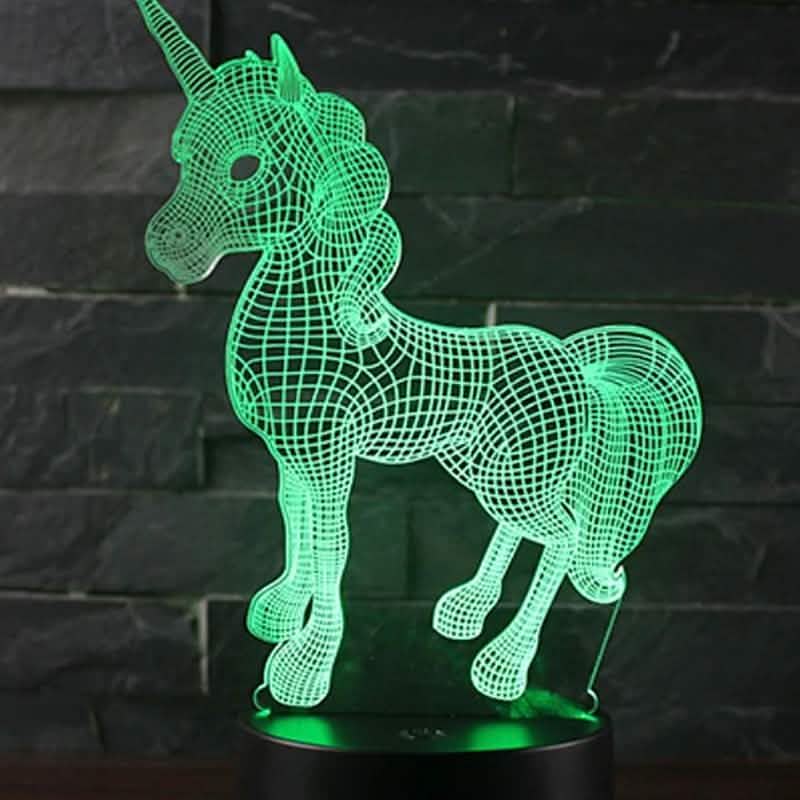 3D LED 7 Color Unicorn Table Lamp