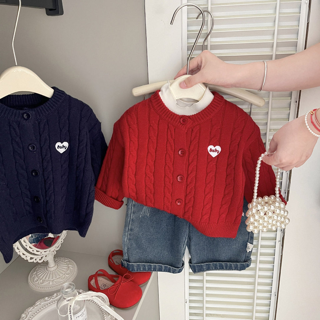 Twist-knit Cardigan Autumn Kids Clothing Outerwear