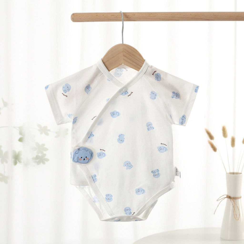 Pure Cotton Newborn One-piece Baby Clothes, Short Sleeves