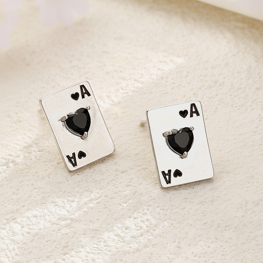 Titanium Steel Playing Card Necklace