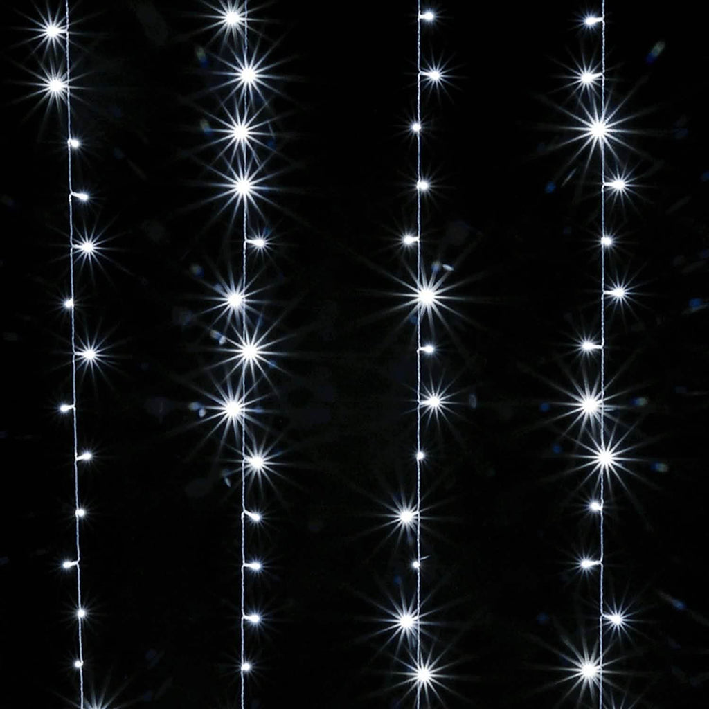 3Mx3M White 300 LED Curtain Fairy String Light 8 Models Garden Patio Party Decoration