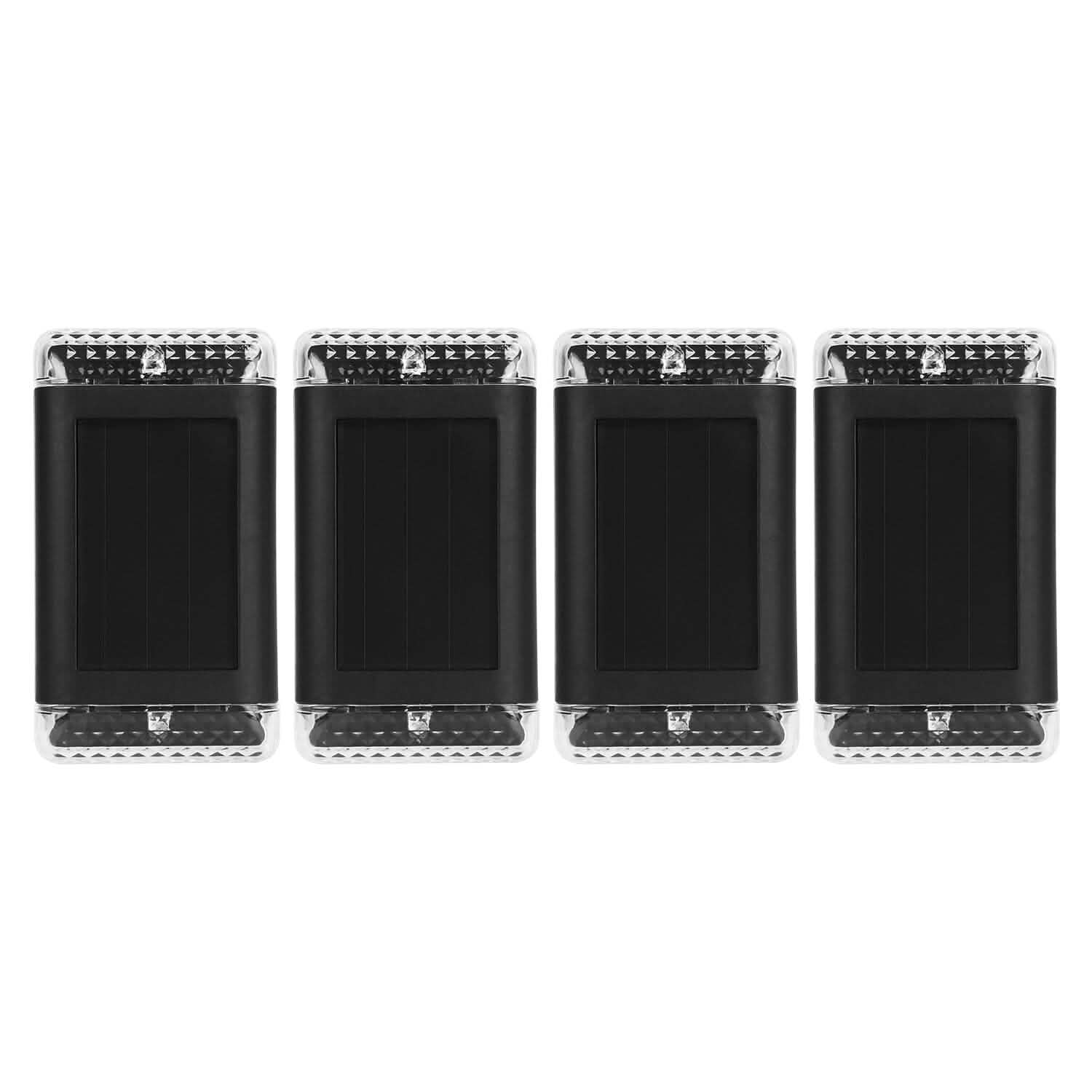 4-Pack: Solar Powered Wall Sconce Light IP55 Rechargeable Optical Sensor Lamp