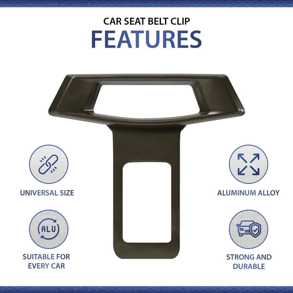 4-Pack: Universal Safety Car Clip Seat Safety Accessories for Most Vehicle, Seat Belts Kit for Cars