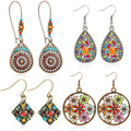 4-Pair: Bohemian Vintage Dangle Earrings