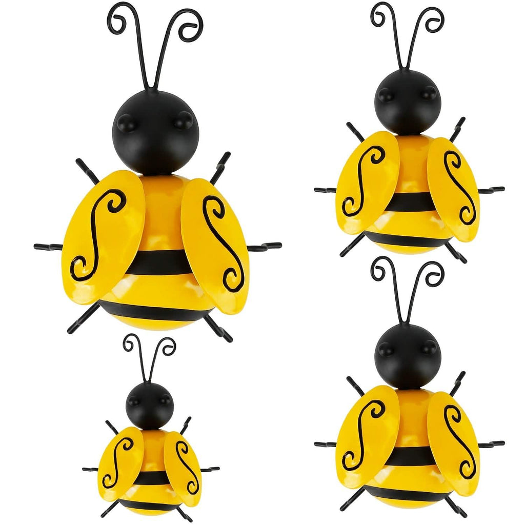 4-Piece: 3D Bumble Bee Ornament Set