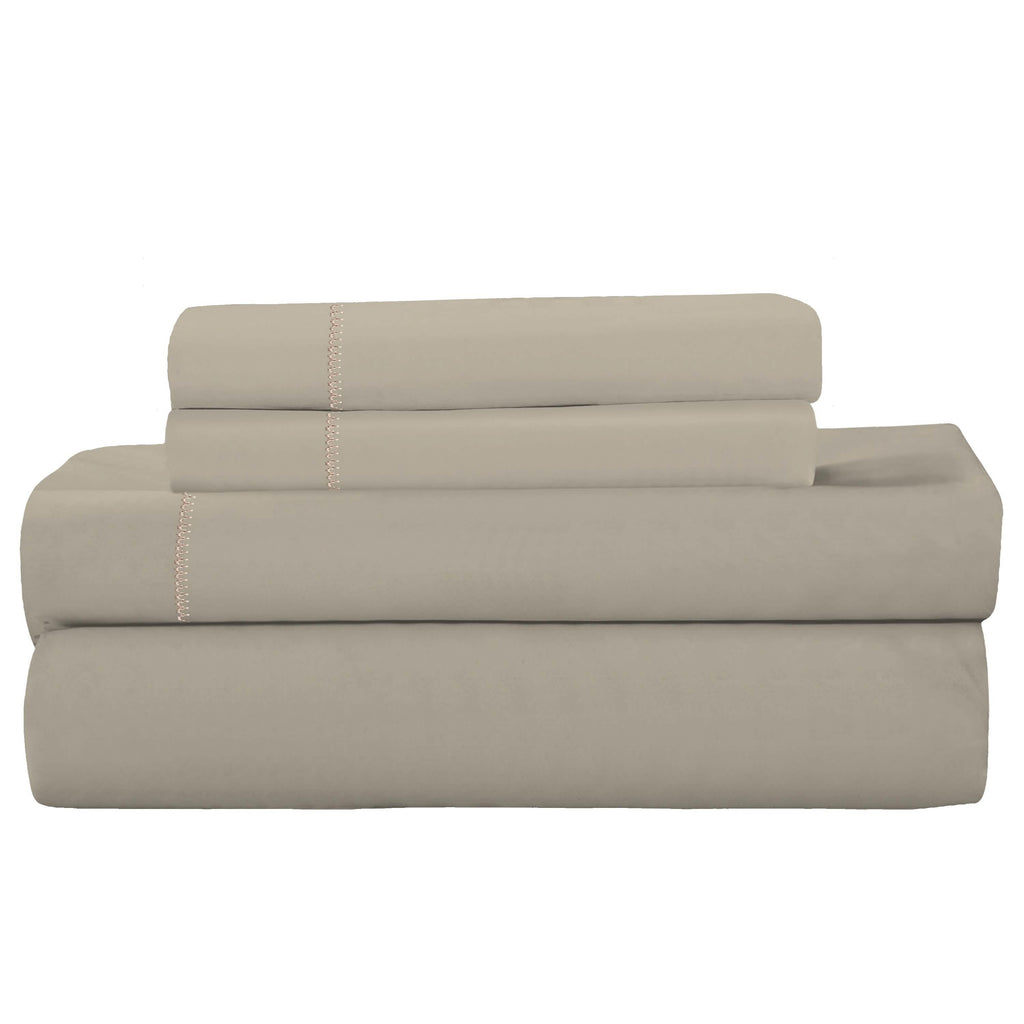 4-Piece: Brushed Cotton Percale Sheet Set