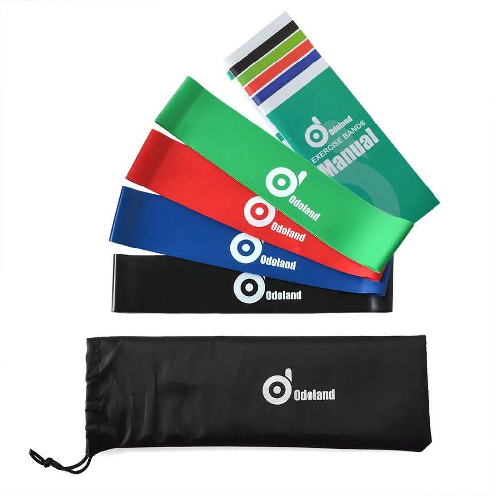 4-Piece: Exercise Resistance Loop Bands Assisted Pull Up Yoga Training