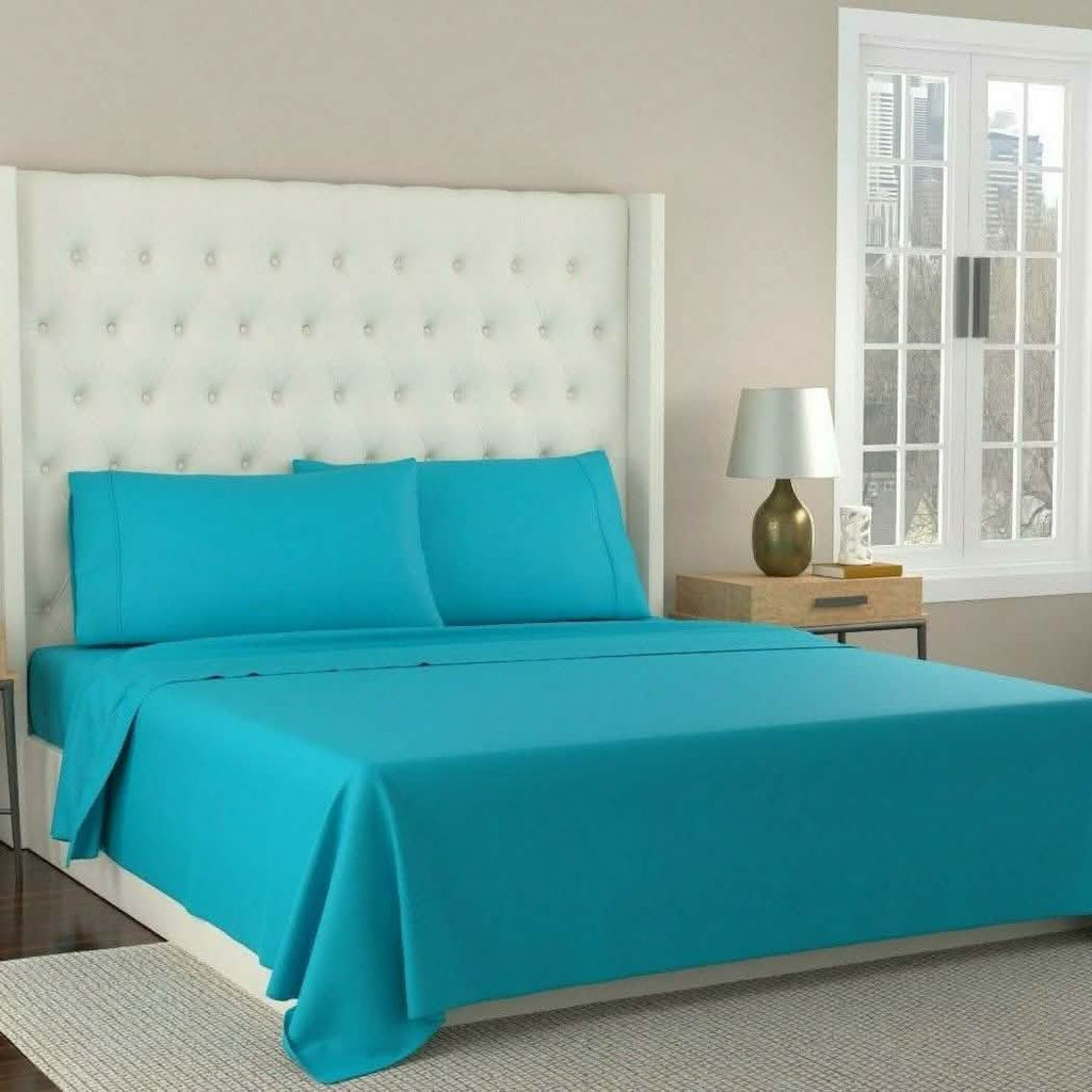 4-Piece Set: Kathy Ireland 300 Thread Count 100% Organic Cotton Percale