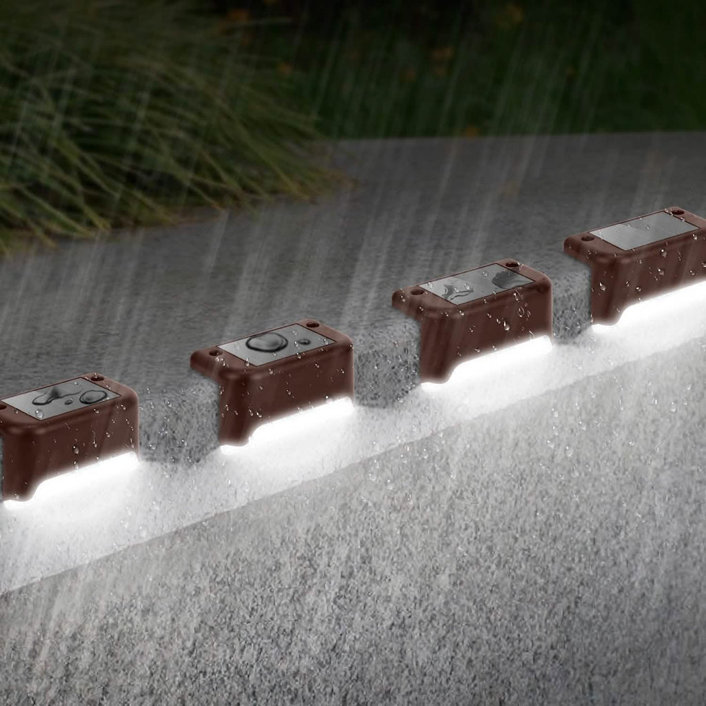 4-Piece: Solar Powered LED Step Lights
