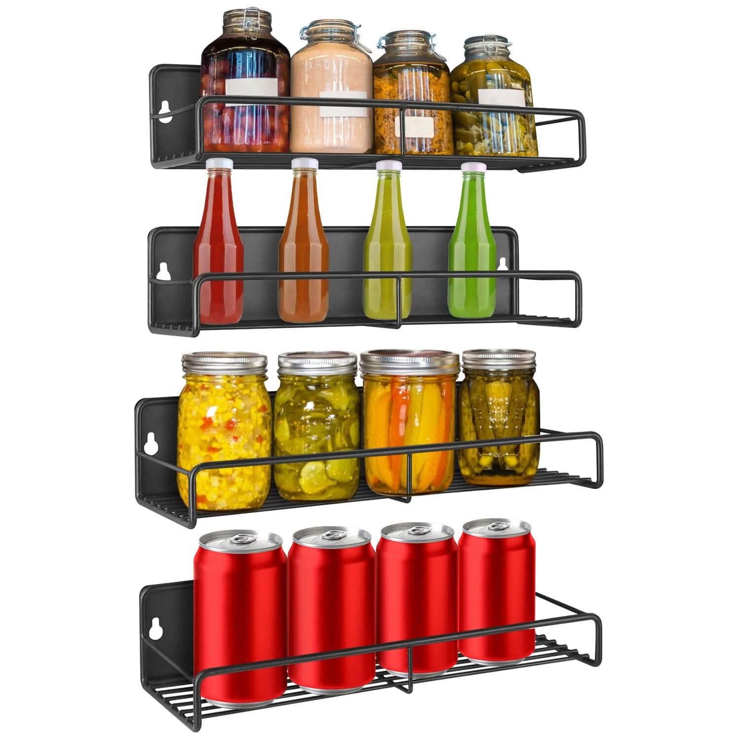 4-Piece: Strong Magnetic Spice Rack Organizer