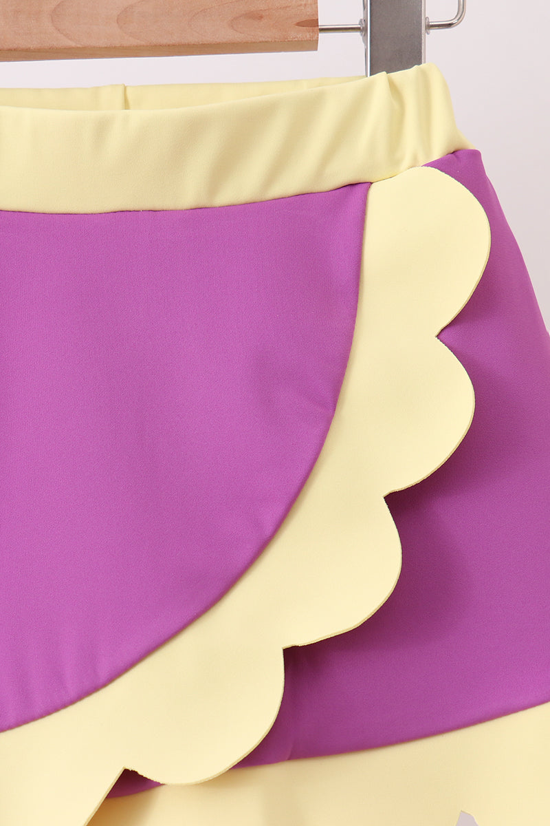 Purple Performance Scalloped Skorts Set
