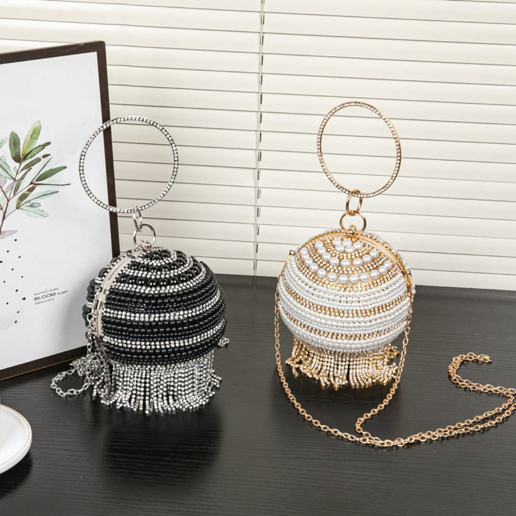 Small Round Bag, Versatile Dress Purse, Spherical Evening Purse, Evening Bags for Women Formal, Prom Bag