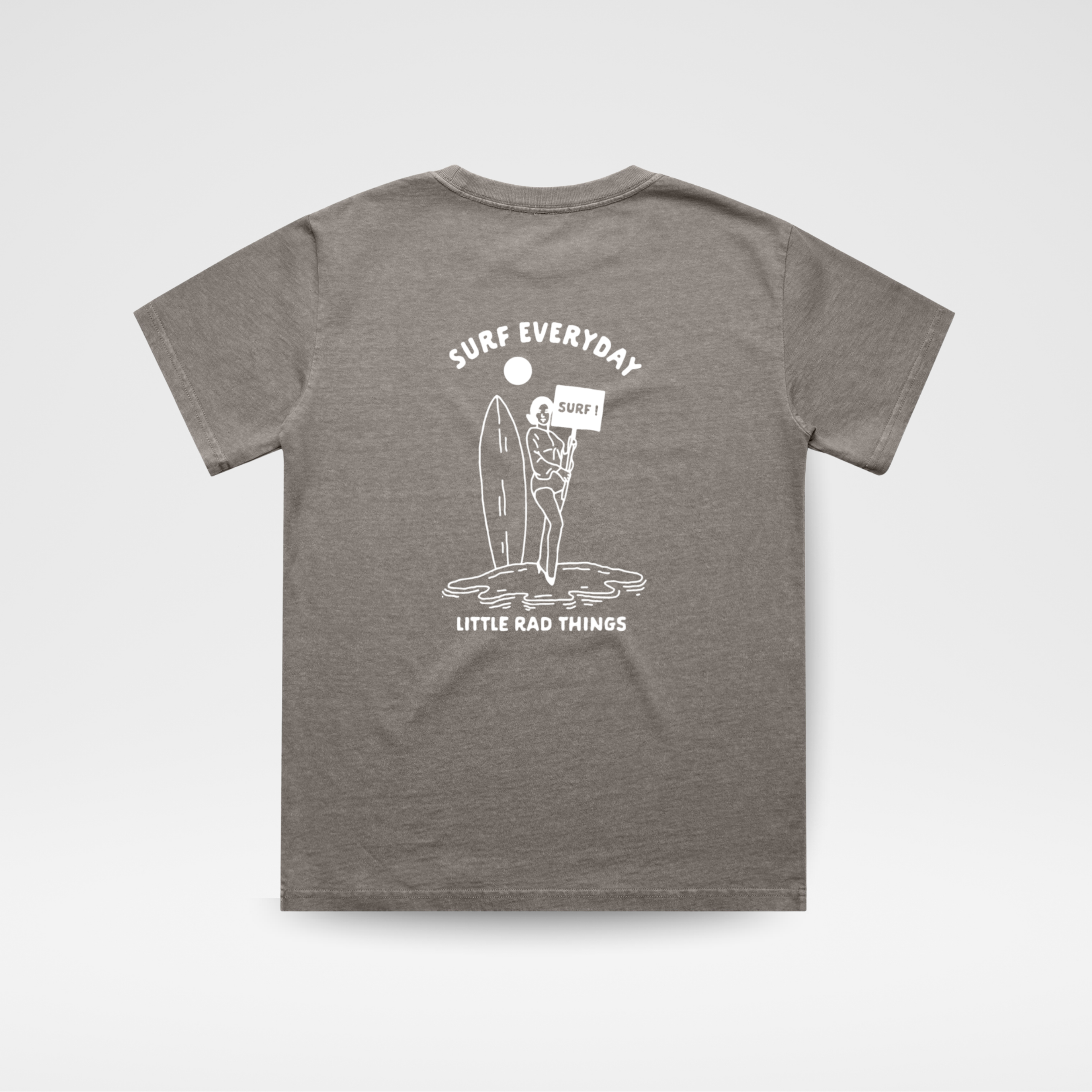 SURFS UP GIRL TEE - GRAY