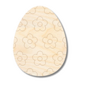 Unfinished Wood Etched Flower Pattern Egg Shape | Paint By Line Crafts | up to 30" DIY