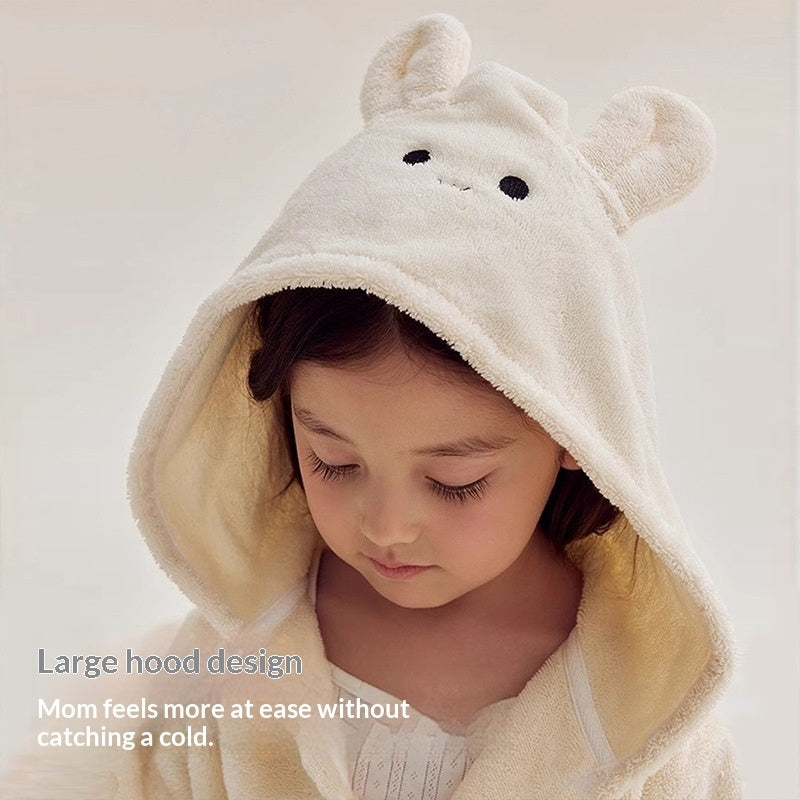 Children's Nightgown Girls' Absorbent Thickened Bathrobe