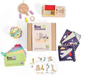Educational Wooden Montessori Rattle With Black And White Cards And Ball Chime Toy - Gift Set