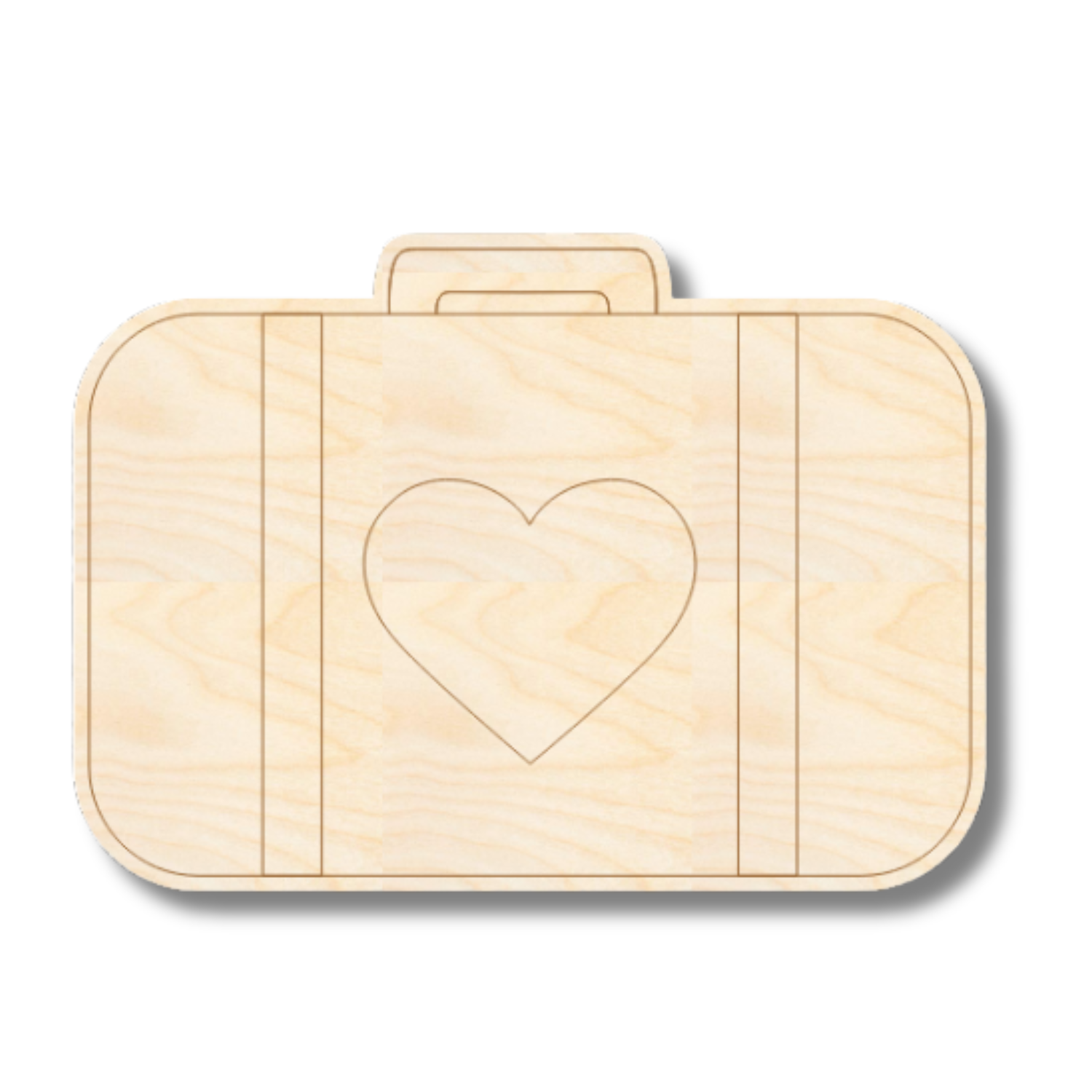 Unfinished Wood Etched Honeymoon Luggage Shape | Paint By Line Crafts | up to 30" DIY