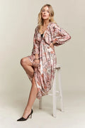 Printed V-Neck Batwing Sleeve Summer Dress For Women – Vibrant Print, Chic & Relaxed, Flattering, Effortlessly Stylish
