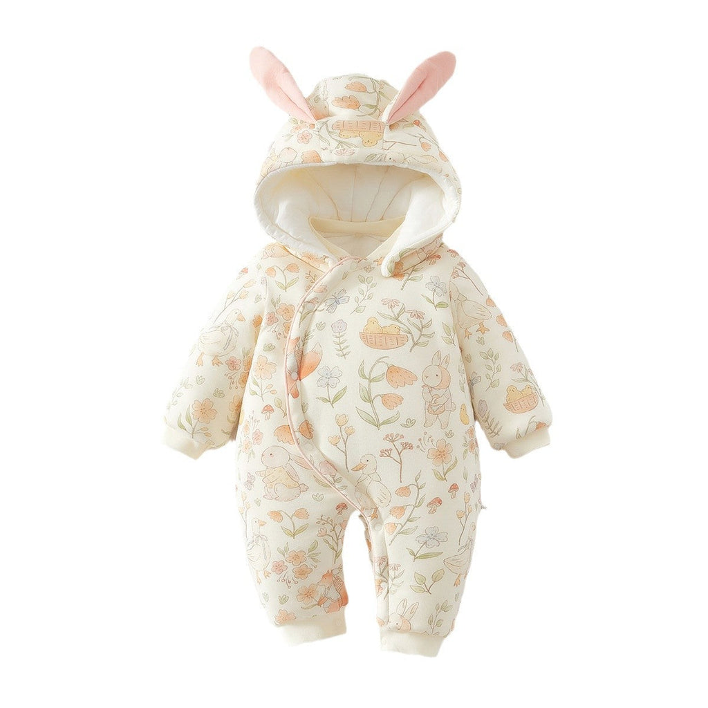 Thickened New Years Day Onesie With A Hood For Outdoor Wear