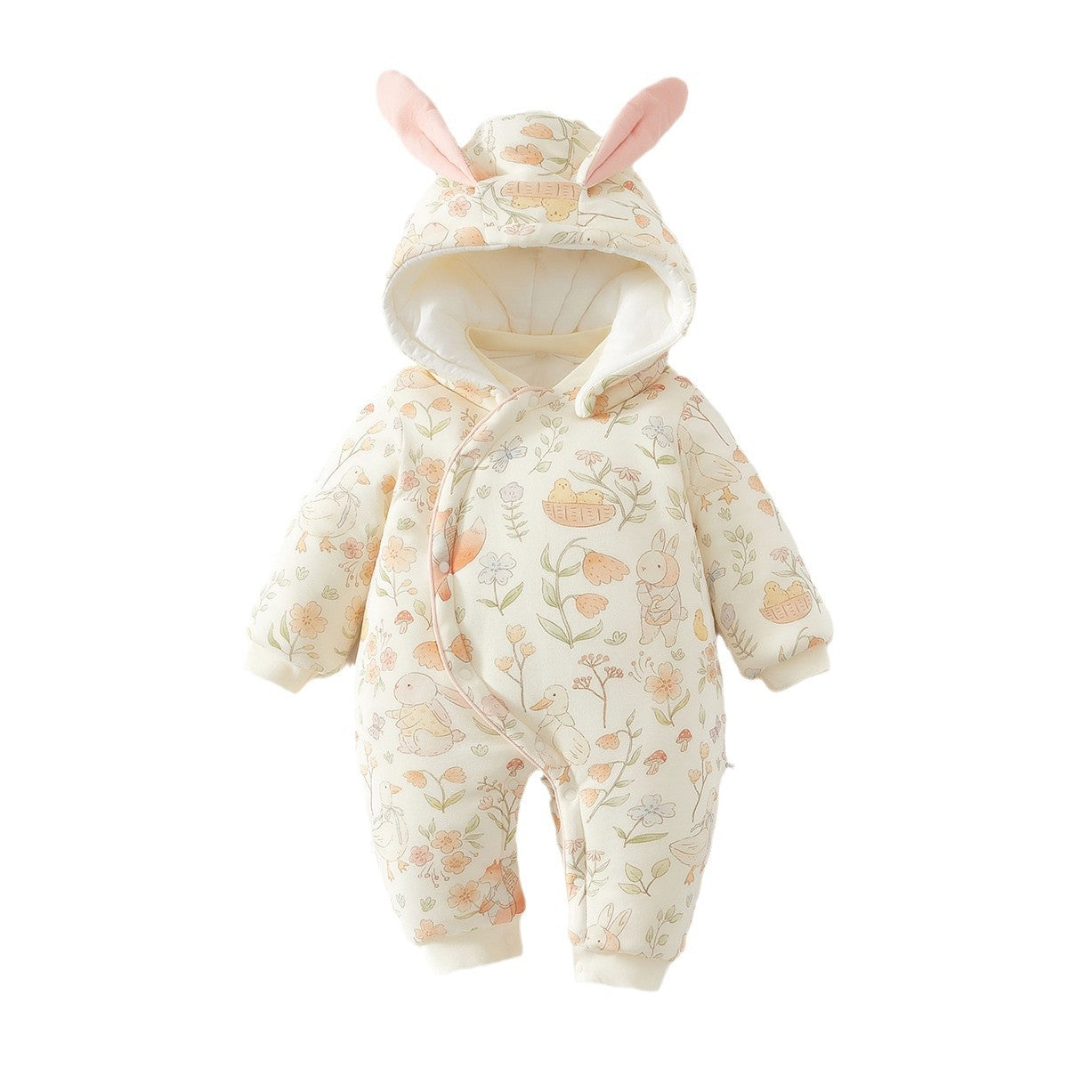 Thickened New Years Day Onesie With A Hood For Outdoor Wear