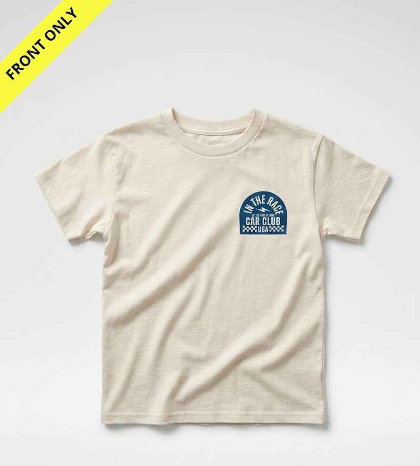 CAR CLUB USA TEE - CREAM (FRONT ONLY)
