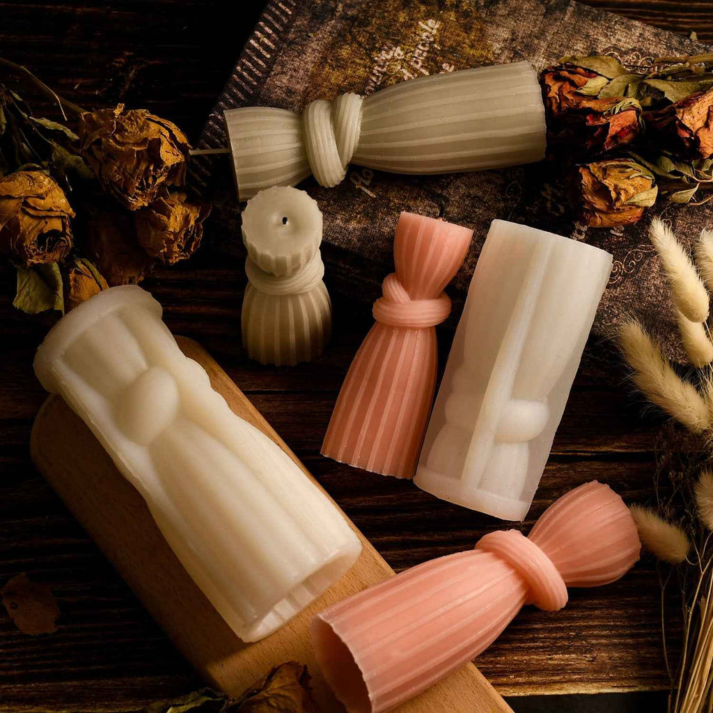 diy new three-dimensional rope knot column candle mold