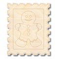 Unfinished Wood Etched Gingerbread Man Stamp Shape | Paint By Line Crafts | up to 30" DIY