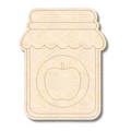 Unfinished Wood Etched Apple Jam Shape | Paint By Line Crafts | up to 30" DIY