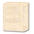 Unfinished Wood Etched Sweet Loops Shape | Paint By Line Crafts | up to 30" DIY