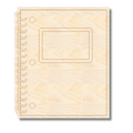 Unfinished Wood Etched Spiral Notebook Shape | Paint By Line Crafts | up to 30" DIY