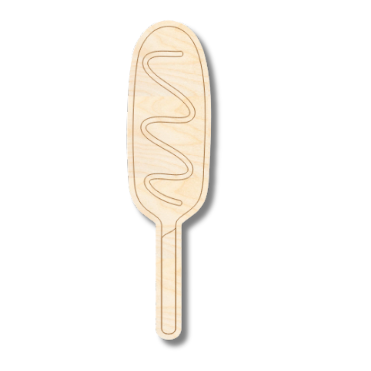 Unfinished Wood Etched Corn Dog Shape | Paint By Line Crafts | up to 30" DIY