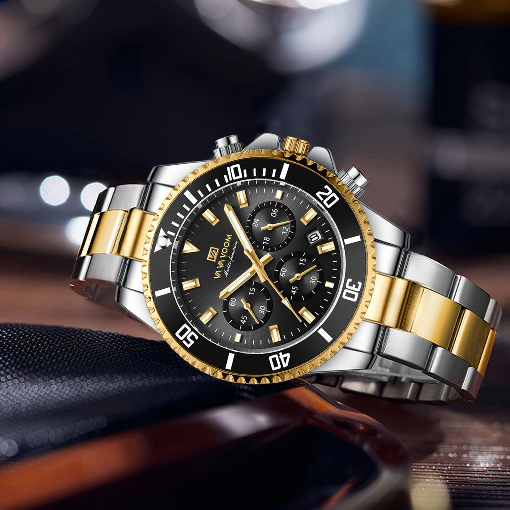 TREND New Men's Elegant Watch Waterproof And Scratch Resistant Stylish Stainless Steel Durable Wrist Watch
