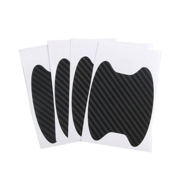 4Pcs/Set Car Door Sticker Carbon Fiber Scratches Resistant Cover Auto Handle Protection Film Exterior Styling Accessories New Car Door Handle Cup Scratch Protector Scratches Protective Films Clear Side Sticker Scratches Car Door Protector Films