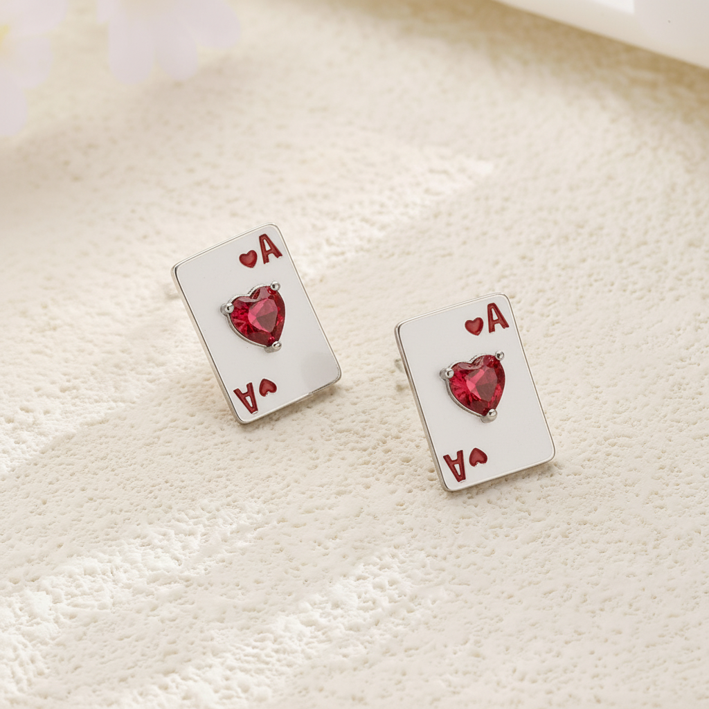 Titanium Steel Playing Card Necklace