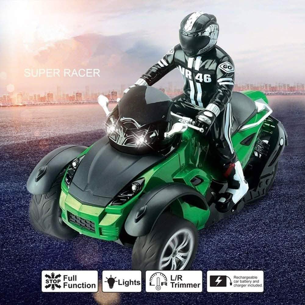 4WD Off-Road 3-Wheel Drifting Stunt RC Motorcycle