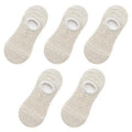 5 Pairs Female Silicone non-slip invisible Socks Summer Solid Color Mesh Ankle Boat Socks Female Cotton Slipper No show Socks For Women