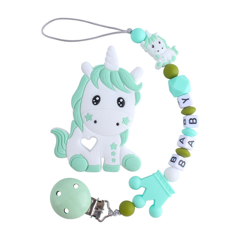 Teething Silicone Pacifier Clip With Toy