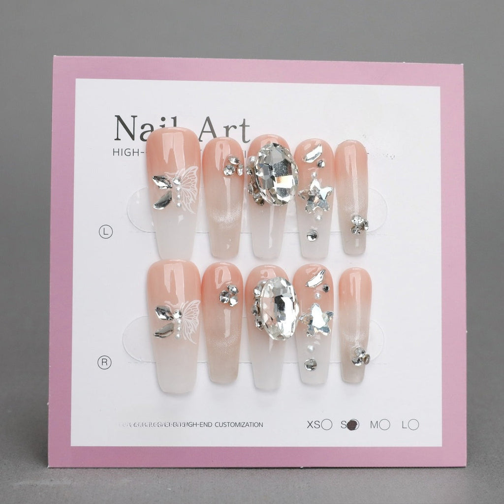 White Nail Wear Nail Art Reusable Press on Nails False Nails