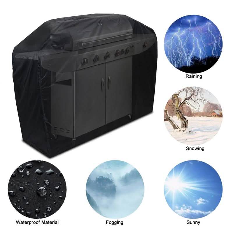 57" Black Barbecue Gas Grill Waterproof Cover