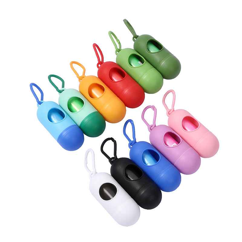 Pet Waste Bag Capsule Dog Waste Box Pill Portable Thickened Poop Bag